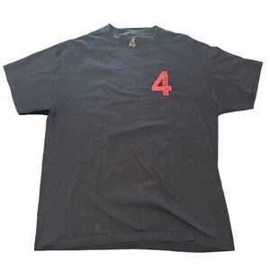 4 Hunnid Black Graphic Tee T‎ Shirt Good Sex No Stress Big Checks Mens Large